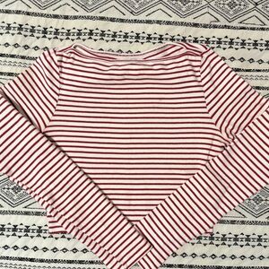 Armani jeans red and white striped long sleeve.